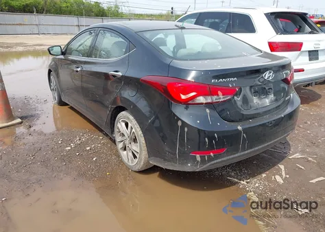 2014 Hyundai Elantra Limited from USA, damaged, VIN 5NPDH4AEXEH496334